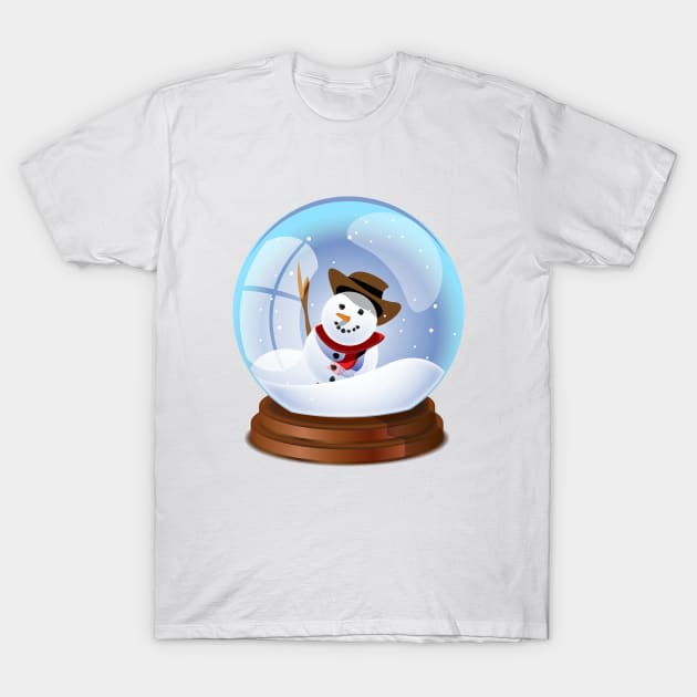 Snow Globe T-Shirt by nickemporium1